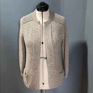 Simply Natural Chic Beige Knit Blazer for Women Size-Large NWOT